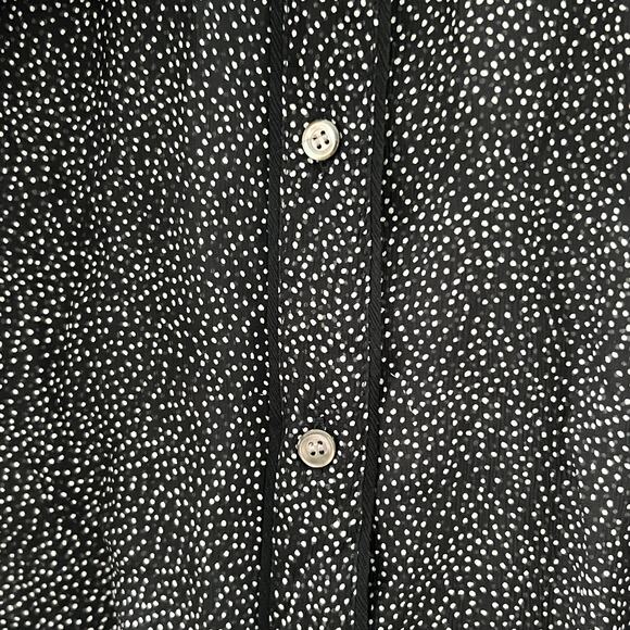 J.Crew Collection 100% Silk Bow Tie Blouse Black White Dot Women’s Size 4 Twee - Picture 4 of 6